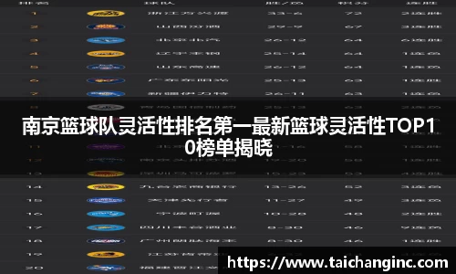 南京篮球队灵活性排名第一最新篮球灵活性TOP10榜单揭晓
